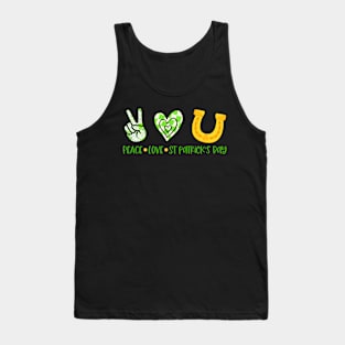 Peace Love St Patrick's Day Tank Top